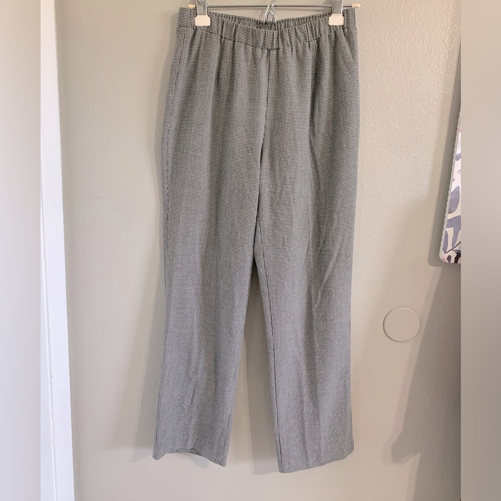 Kim Rogers slacks micro houndstooth print vintage slacks size 10p trousers